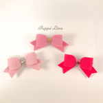 Baby&Kids リボン ヘアクリップ 3点セット キッズ ベビー  