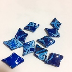 daiamond marble  アクリルビーズ ブルー 10個