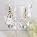 星揺れる パールピアス／イヤリング／ノンホールピアス