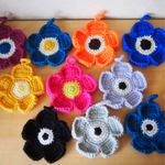 お花のアクリルたわし