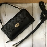 dayree様オーダー＊レザーお財布ポシェット＊編み込み黒