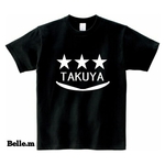 名前入りＴシャツ★スマイル《black》