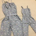 親子コーデ サロペット