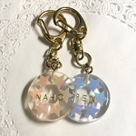 名前入り☆marble pastel star sugarキーホルダー
