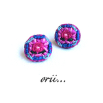花柄刺繍《ピアス》