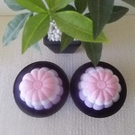 ちりめん  菊らくがん  お供えもの(むらさき)