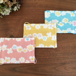 再販【送料無料】こどもマスク３枚セット＊お花ボーダー