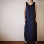 ＊SML長短選べます＊リネンレーヨンのロングワンピース No.18