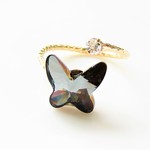 Swarovski Crystal Silver Night Folk Ring
