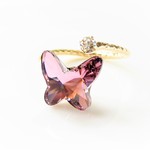 Swarovski Crystal Antique Pink Folk Ring