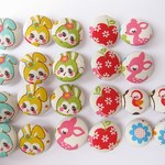 くるみボタンセット☆22コ入り♪レトロうさぎさん　　　　　　118