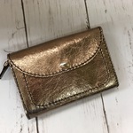 革のミニ財布＊アンティークシャンパン