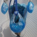 【SALE】青色綺麗な海のクラゲのセット＜イヤーパーツ変更可＞【値下げ】