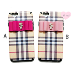 ★iPhone7/iPhone8★チェック×リボン ソフトケース iPhoneケース