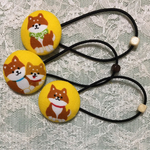 おさんぽ日和 柴犬 ヘアゴム 27mm 3つ set ②
