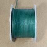 編み込み丸革紐  3mm(直径)×1M（長さ）グリーン 革紐 レザーコード