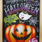  ハッピーハロウイン♪　食べ物イラスト　チョークアート