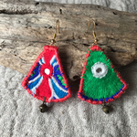 カラフルミラー刺繍チロリアンピアス