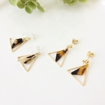 double　triangle　＜akiiro＞ピアス／イヤリング