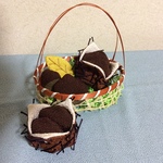 ちりめん細工・栗ひろい