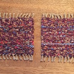 nonissy様専用になります 【風の猫】裂織りコースター Enji 2枚セット