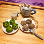 まっちゃくまぱんとチョコめろんぱん