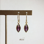 ≪14kgf≫vintage swarovski アメジスト フックピアス