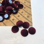 ベルベット ラウンド チャーム ワインレッド 10個 15mm