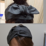 リネンヘアターバン ヘアバンド親子