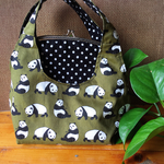 カーキパンダ🐼❤︎ミニバッグがま口❤︎秋色