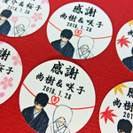 【夫婦円満 感謝シール】和風結婚式プチギフトに　48枚　名入れ で特別感！ 寿 に変更可能！和婚のプレ花嫁様に