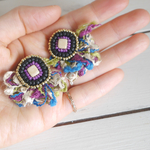  ビーズ刺繍×アヴリル糸のタッセルピアス③