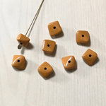 VINTAGE OCKER ACRYLIC NUGGET CHIP SPACER BEADS