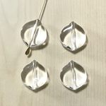 VINTAGE CRYSTAL CLEAR ACRYLIC UNIQUE SHAPED POD BEADS