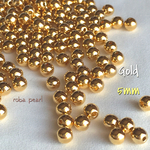 国産 🌟 ゴールド ビーズ 5mm  穴あき   貫通