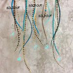 ロングフェザーピアス ターコイズ （片耳用）