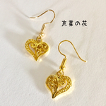 透かしゴールドハートのピアス