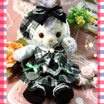   ステラルーSサイズ☆ コスチューム☆白黒チェック☆リバーシブル帽子&ベスト9点セット