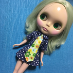 ブライス、リカちゃん用アウトフィット水玉