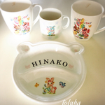 くまさんの形のベビープレート  