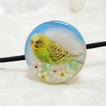 花畑とインコちゃんNo.50:ヘアゴム 鳥 花