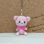 ピンク☆くまストラップ
