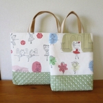 ＜hijikorin様専用＞☆sale☆入園・入学   プチバレリーナのレッスンバッグ  シューズバッグ  別布キルティング