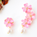 ✿ 秋空と秋桜のイヤーカフ&イヤリング（ピアス)２色 ✿  