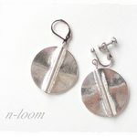 メタル円形ビーズピアス・イヤリング