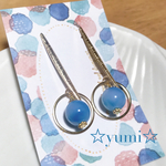 大人のゴールドロングバーピアス