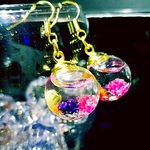 新商品✨液体ガラスドーム　かすみ草　ハーバリウム　ガラスドーム　ピンク　スワロ入