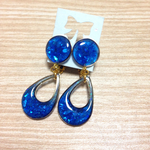 しずくのイヤリング アクアブルー D