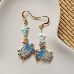 punisaki様専用☆水面ホヌのイヤリング&ヘアクリップ