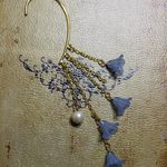 青いお花のイヤーフックー158